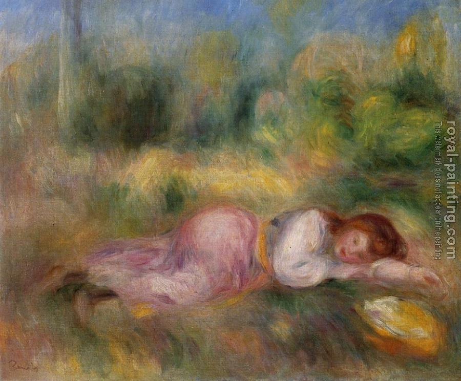 Pierre Auguste Renoir : Girl Streched out on the Grass